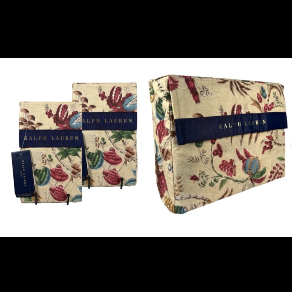 Ralph Lauren Maren KING Duvet Cover Set Floral Multicolor 100% Cotton Bedding
